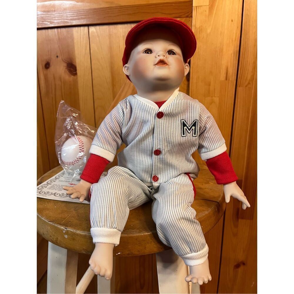 Yolanda Bello Signed Michael Baseball Boy 11" Porcelain Baby Doll (7777)